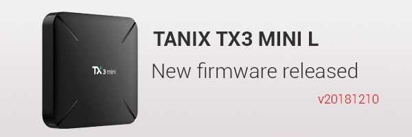 Tanix TX3 Mini L - Firmware